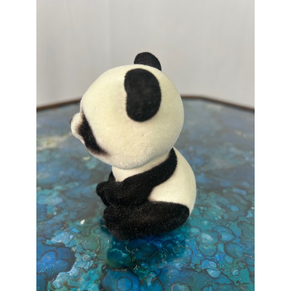 Josef Originals Flocked Panda Bear Figurine Vintage Japan - Picture 5 of 8